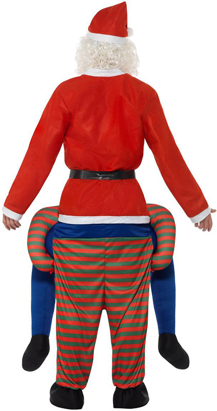 Costum Elf cu Mos Craciun pe umeri, adulti, marime universala, #3, Carnaval24