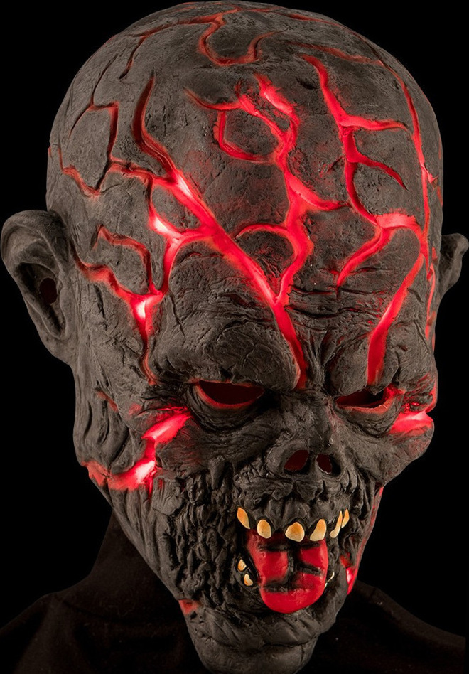 Masca Zombi Vulcan cu lumini, #2, Carnaval24