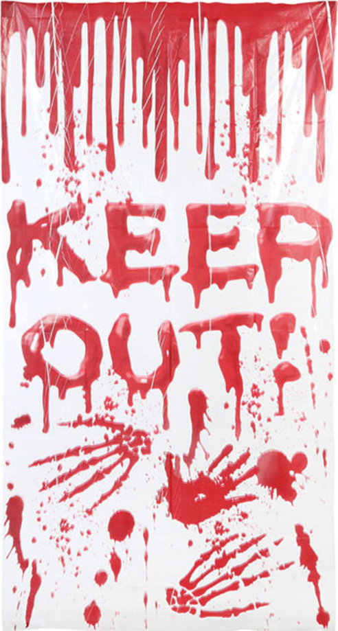 Poster Halloween 76X152 cm, Alb/Rosu, #1, Carnaval24