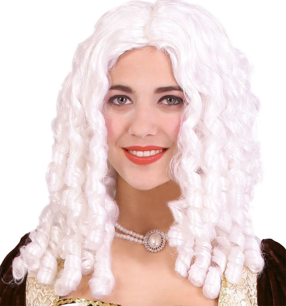 Peruca cu bucle model medieval Alba, #1, Carnaval24