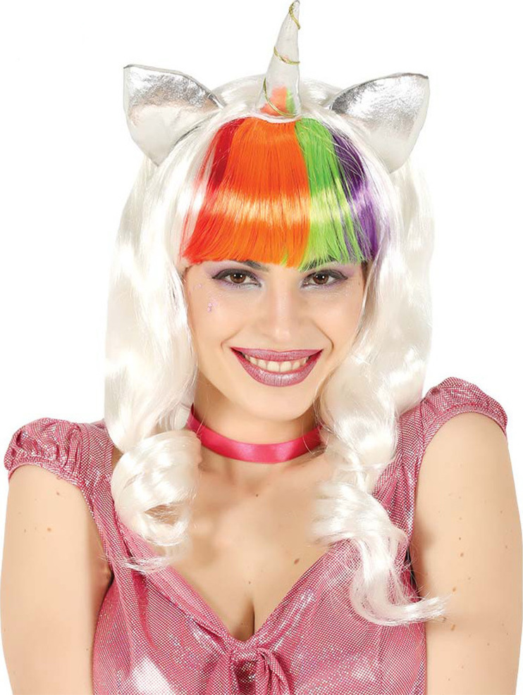 Peruca cu cordeluta Unicorn, #1, Carnaval24
