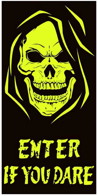 Abtibild Schelet Fluorescent 75X150cm, Nr. 2, Carnaval24