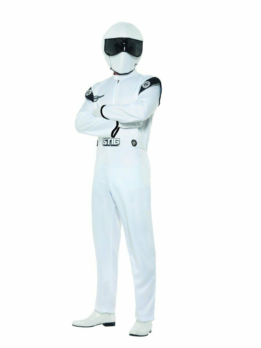 Costumatie The Stig Top Gear Adulti M, Alb, #1, Carnaval24