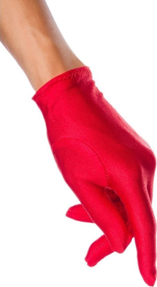 Manusi Satin Scurte - Rosu, #1, Carnaval24