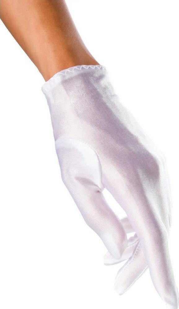 Manusi Satin Scurte - Alb, #1, Carnaval24