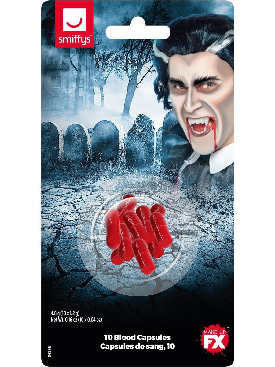 Set 10 Capsule cu sange, Rosu, #2, Carnaval24