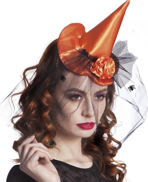 Cordeluta cu Palarie Vrajitoare Portocaliu Universal Adulti, #1, Carnaval24