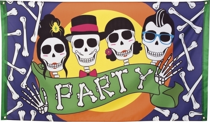 Steag Halloween cu schelete, #1, Carnaval24