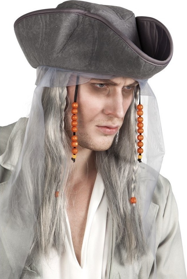 Peruca Ghost Pirate cu Palarie, #1, Carnaval24