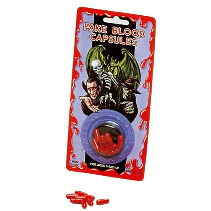 Set 8 Capsule cu Sange fals pentru diferite farse, Rosu, #1, Carnaval24