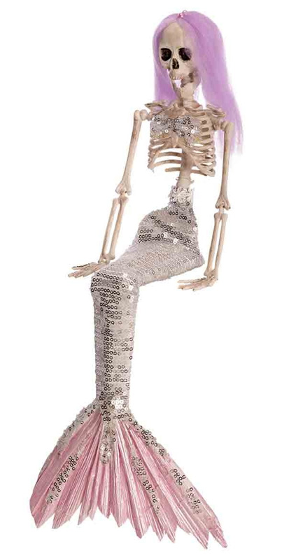 Decoratiune Schelet Sirena cu Paiete, #1, Carnaval24