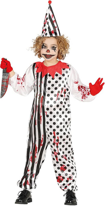 Costumatie Clovn Zombi Copii 7-9 Ani, #1, Carnaval24