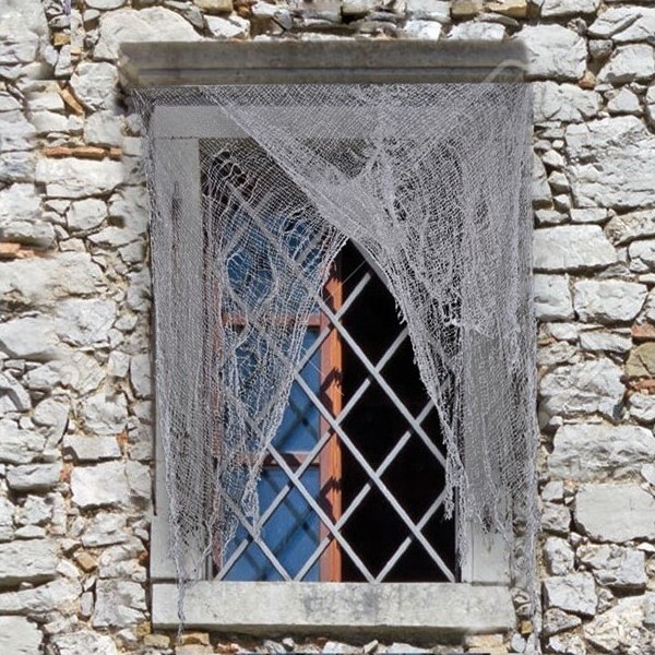 Perdea Zdrentuita Halloween 200X75, Gri, #1, Carnaval24