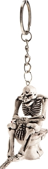 Breloc Schelet pe WC, #1, Carnaval24