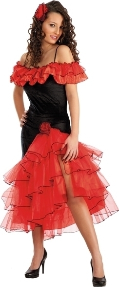 Costum Flamenco Rosu M/L, #1, Carnaval24