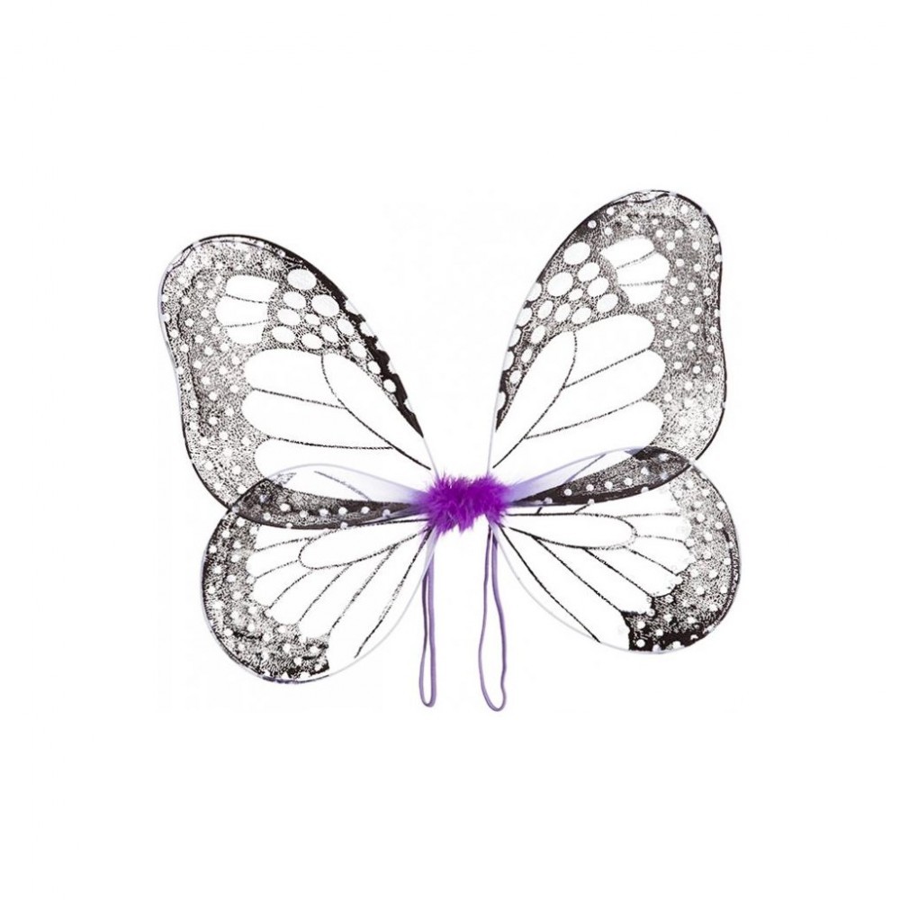 Set costum Fluturas Fetite, Negru/Mov, #1, Carnaval24