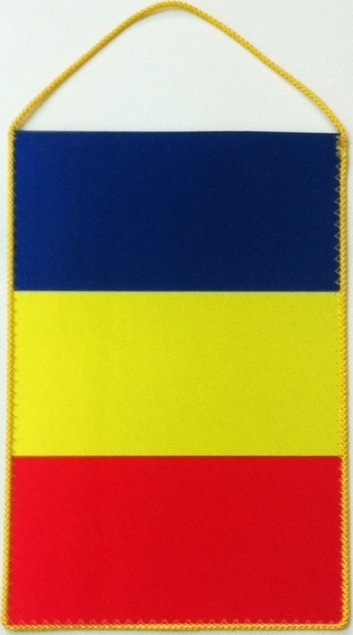 Fanion Romania tricolor 16x24 cm, #2, Carnaval24