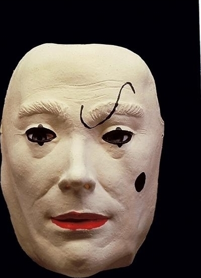 Masca Horror Mim alba cu cicatrice, Nr. 2, Carnaval24