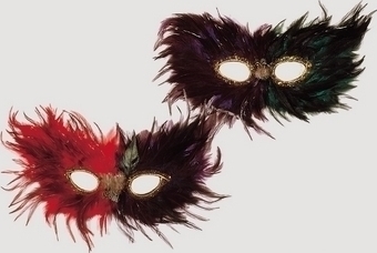 Masca cu Pene rosie, #1, Carnaval24