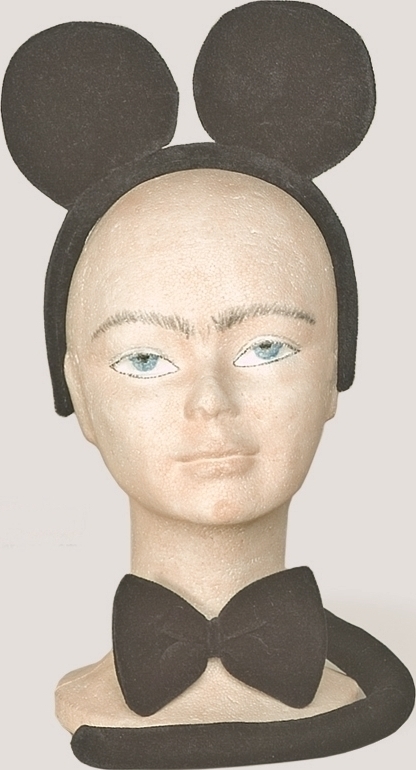 Set Mickey format din cordeluta, papion, si codita, Negru, #1, Carnaval24