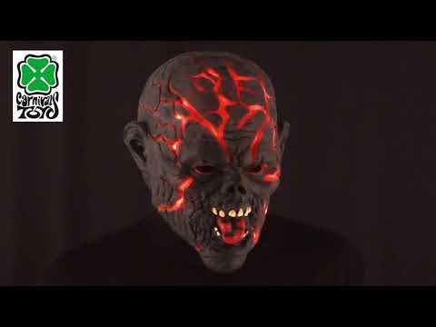 Masca Zombi Vulcan cu lumini, #3, Carnaval24