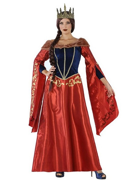 Costumatie  Regina Medievala Rosu M-L, #1, Carnaval24