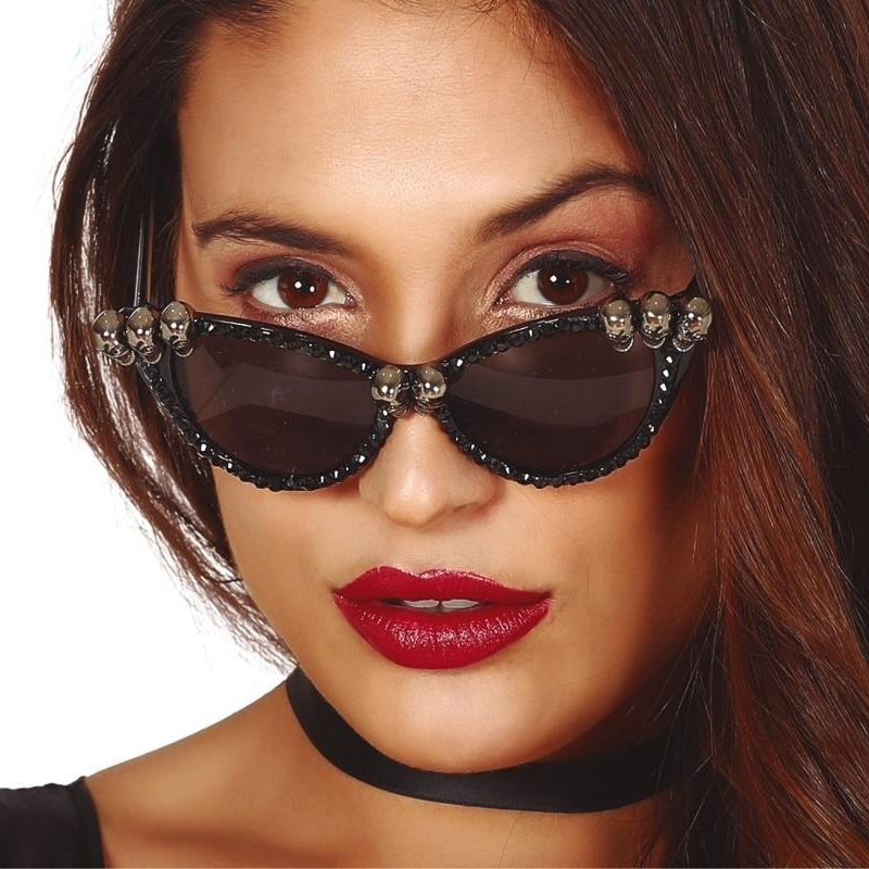 Ochelari de soare adulti cu cranii, Negru, #2, Carnaval24