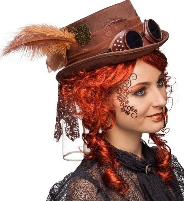 Palarie Steampunk cu Ochelari Maro, #1, Carnaval24