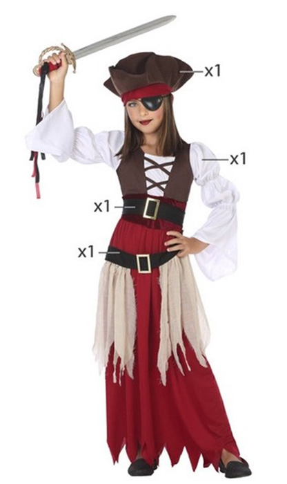 Costum Pirat Fete 10-12 Ani, Nr. 2, Carnaval24