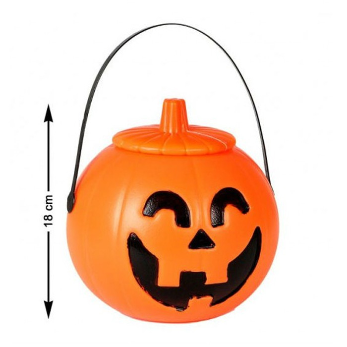 Cosulet Dovleac Halloween Jack O Lantern 18 cm, #2, Carnaval24