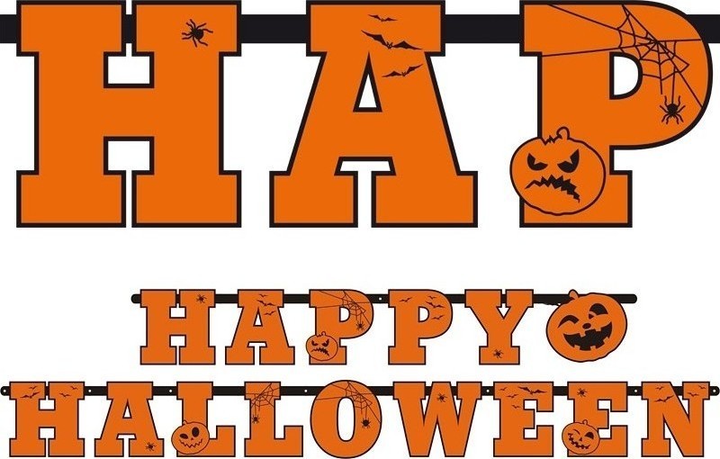Ghirlanda Happy Halloween Portocalie, #1, Carnaval24