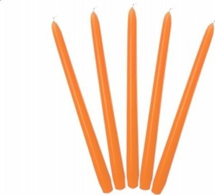 10 Lumanari Clasice Portocalii, #1, Carnaval24
