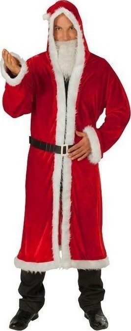 Costumatie Mos Craciun catifea, #1, Carnaval24