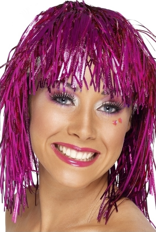 Peruca Cyber - roz, #1, Carnaval24