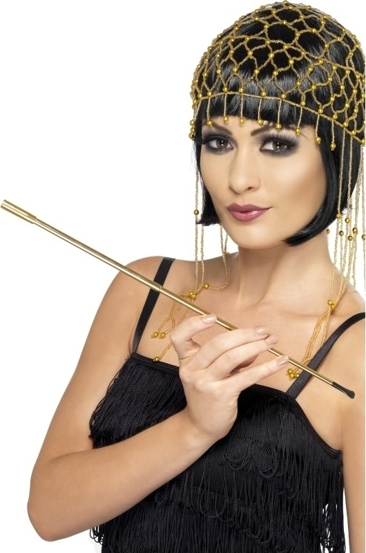 Accesoriu adulti pentru costumatii, pipa aurie, Nr. 2, Carnaval24