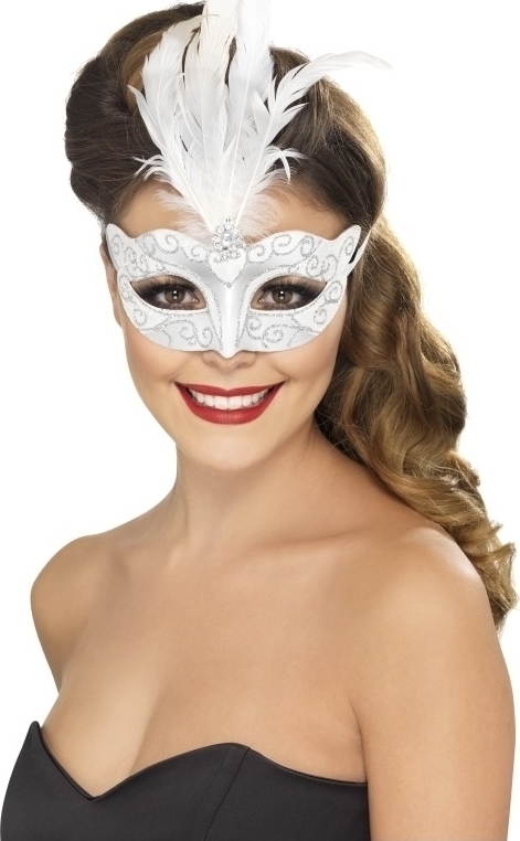 Masca Venetiana argintie, #1, Carnaval24