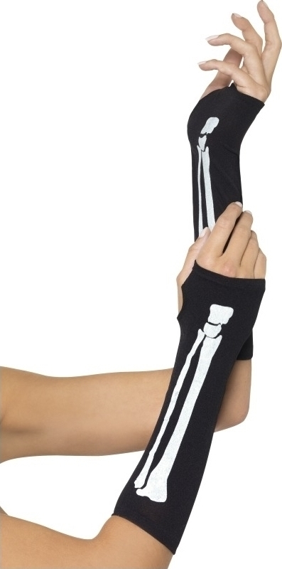 Manusi Universale Schelet Halloween, Negru, #1, Carnaval24