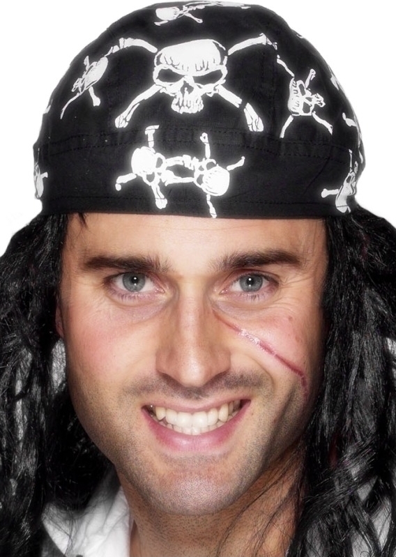 Bandana Pirat Alb-Negru, #1, Carnaval24