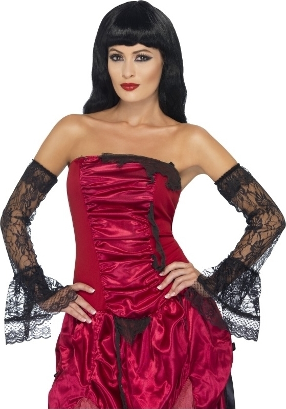 Manusi / Maneci dantela negre, #1, Carnaval24