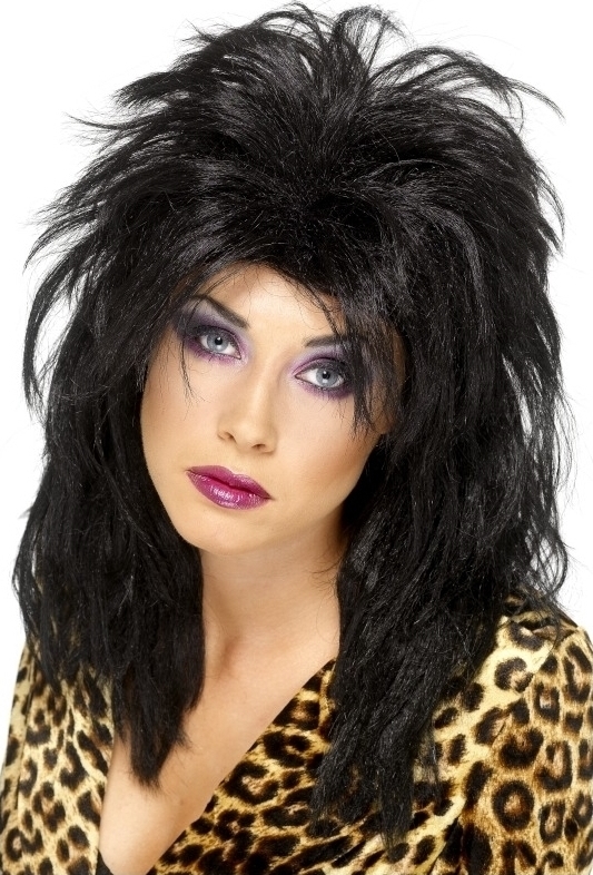 Peruca 80's Punk Popstar - bruneta, #1, Carnaval24