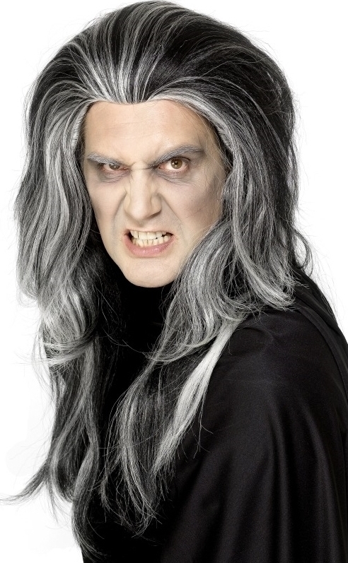 Peruca Vampir Negru/Gri, #1, Carnaval24