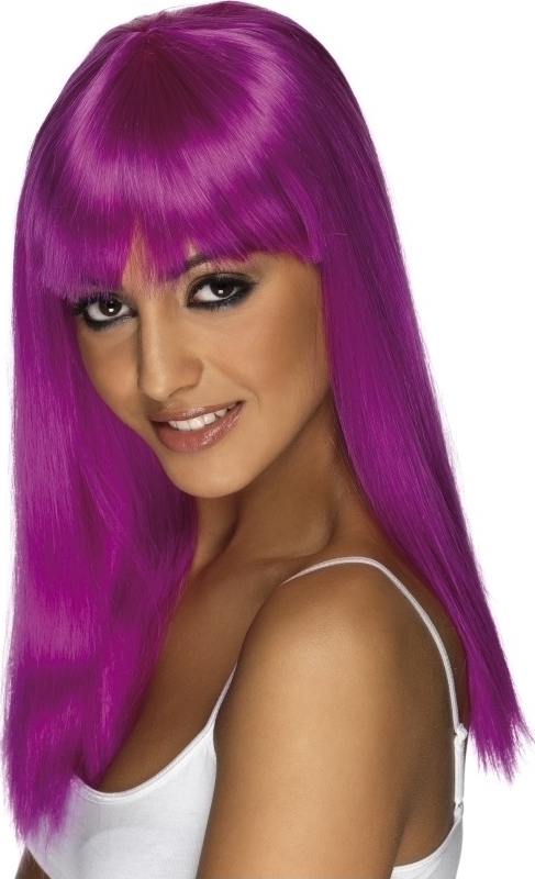 Peruca Glamourama mov aprins, #1, Carnaval24