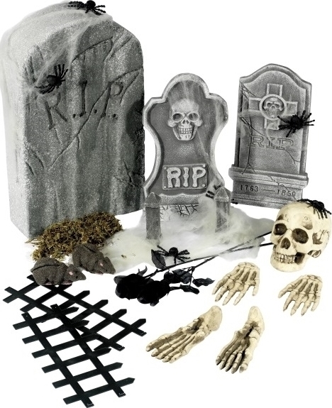 Set decorativ Halloween - Cimitir 24 de piese, #1, Carnaval24