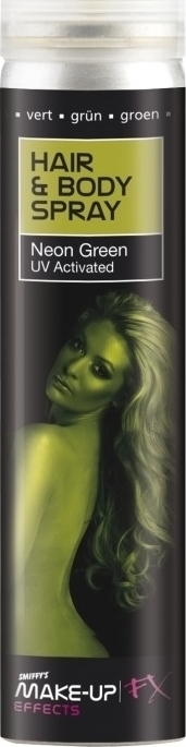 Spray UV pentru corp si par 75 ml, Verde Neon, #1, Carnaval24