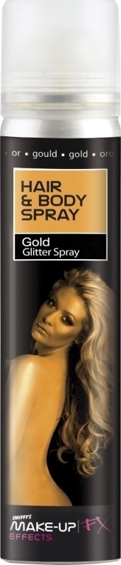 Spray pentru corp si par cu sclipici, auriu, #1, Carnaval24