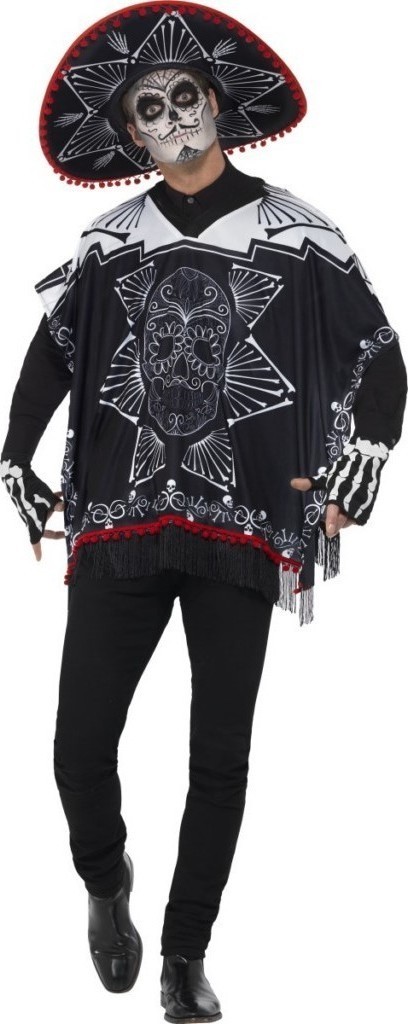 Costumatie Day Of The Dead Bandit Unisex, #1, Carnaval24