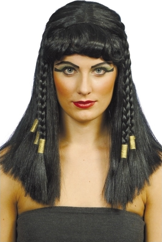 Peruca Cleopatra Gold Trim, #1, Carnaval24