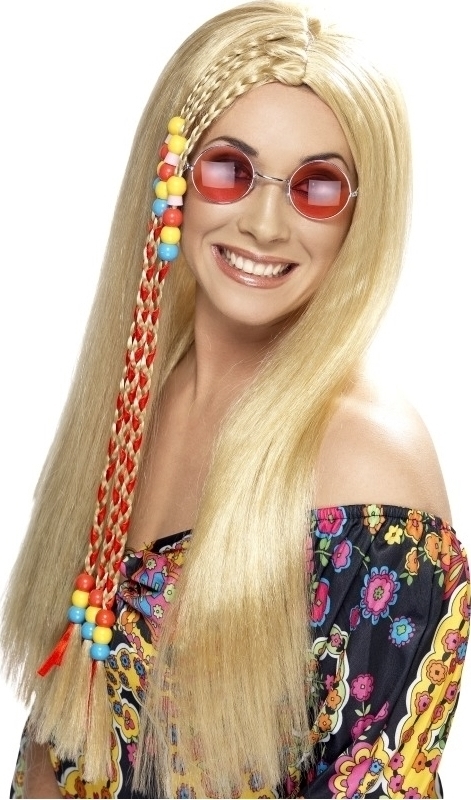 Peruca Hippy Party blonda, #1, Carnaval24
