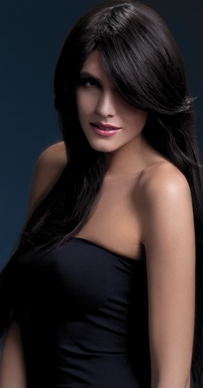 Peruca Amber satena, #2, Carnaval24