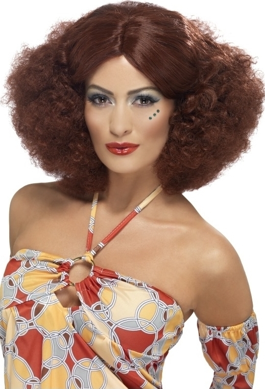 Peruca Anilor 70 castanie-roscata, #1, Carnaval24